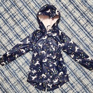 Cat & Jack Navy Floral Unicorn Jacket